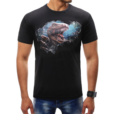 Male 2018 Summer Brand Short Sleeve Dinosaur Pattern Print T Shirt O-Neck Slim Men T-Shirt Tops Fashion Mens Tee Shirt T Shirts
Male 2018 Summer Brand Short Sleeve Dinosaur Pattern Print T Shirt O-Neck Slim Men T-Shirt Tops Fashion Mens Tee Shirt T Shirts
