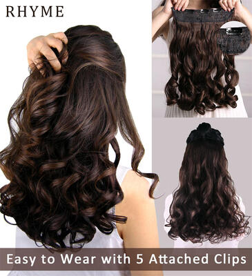 Rhyme 24" Dark Brown Curly Layered One Piece 5 Clips Clip inon Hair Extensions Hairpieces for GirlsWoman
Rhyme 24" Dark Brown Curly Layered One Piece 5 Clips Clip inon Hair Extensions Hairpieces for GirlsWoman