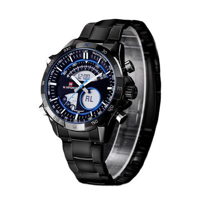 NAVIFORCE 9031 Mens Luxury Brand Black Military Watches Full stainless steel Digital Analog Led Sports Wristwatch
NAVIFORCE 9031 Mens Luxury Brand Black Military Watches Full stainless steel Digital Analog Led Sports Wristwatch