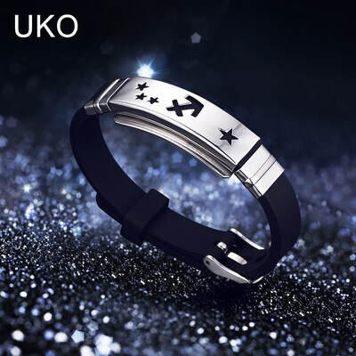 UKO Stainless Steel Bracelet Men Bracelet Silicone Gothic Punk Rock Bracelets & Bangles for Men Daily Jewelry
UKO Stainless Steel Bracelet Men Bracelet Silicone Gothic Punk Rock Bracelets & Bangles for Men Daily Jewelry