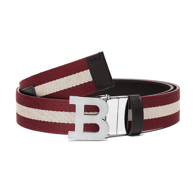 BALLY Bally Mens Red Beige Striped Brown Fabric with Leather Button Buckle Double Belt Belt B BUCKLE 35 MT 56 105cm
BALLY Bally Mens Red Beige Striped Brown Fabric with Leather Button Buckle Double Belt Belt B BUCKLE 35 MT 56 105cm