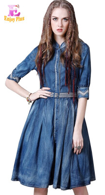 M L High Quality chest 86-94cm vintage cotton summer 20178 blue jeans dress women 12 sleeve denim midi embroidery belt A line
M L High Quality chest 86-94cm vintage cotton summer 20178 blue jeans dress women 12 sleeve denim midi embroidery belt A line