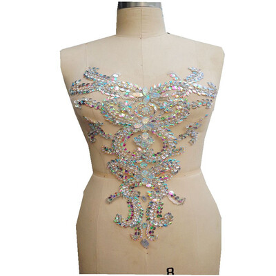 hand made clear AB colour sew on Rhinestones applique crystal patches trim 4630cm for dress accessory
hand made clear AB colour sew on Rhinestones applique crystal patches trim 4630cm for dress accessory