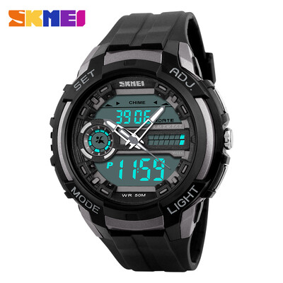 Men Sport Watch Analog & Digital Dual Time LCD Alarm Stopwatch Waterproof Rubber Band Wrist Watch
Men Sport Watch Analog & Digital Dual Time LCD Alarm Stopwatch Waterproof Rubber Band Wrist Watch