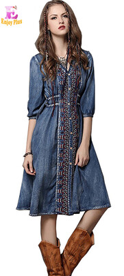 M L chest 90-98cm vintage cotton summer 2018 blue jeans denim long dress women half sleeve mid calf embroidery casual v neck
M L chest 90-98cm vintage cotton summer 2018 blue jeans denim long dress women half sleeve mid calf embroidery casual v neck