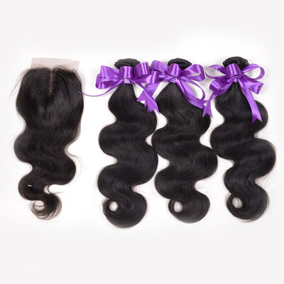 PASSION HAIR Brazilian Virgin Human Hair Weave Body Wave 3 Bundles With 4x4 Free Part Lace Closure Natural Color
PASSION HAIR Brazilian Virgin Human Hair Weave Body Wave 3 Bundles With 4x4 Free Part Lace Closure Natural Color