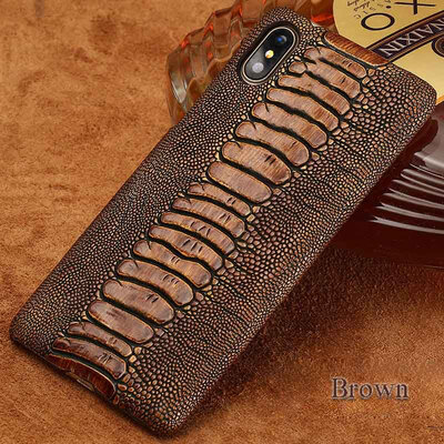 Genuine Leather Phone Case For iPhone X Case Ostrich Foot Texture Back Cover For 6 6S 7 8 Plus Case
Genuine Leather Phone Case For iPhone X Case Ostrich Foot Texture Back Cover For 6 6S 7 8 Plus Case