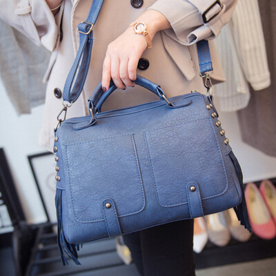 2016 new fashion bucket Boston handbag for women leather rivet double pocket shoulder bag tote bags handbags brands cross-body bags
2016 new fashion bucket Boston handbag for women leather rivet double pocket shoulder bag tote bags handbags brands cross-body bags