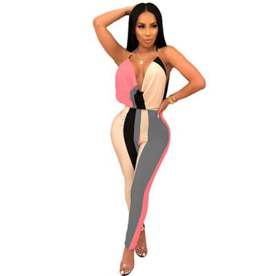 2018 High Street Low-cut Stripe Jumpsuit Romper Women Sexy Backless Mid-waist Playsuit Body Female Fashion Summer Beach Overalls
2018 High Street Low-cut Stripe Jumpsuit Romper Women Sexy Backless Mid-waist Playsuit Body Female Fashion Summer Beach Overalls