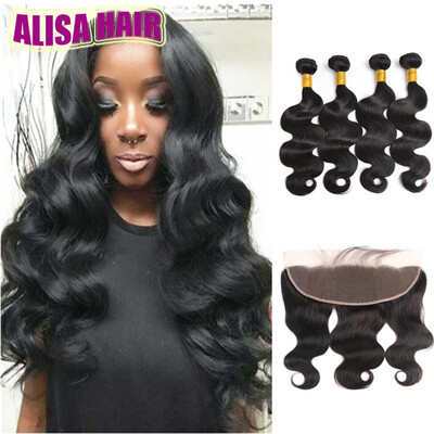 Body Wave Human Hair Products With 13X4 Frontal 4 Bundles Brazilian Virgin Hair Extensions Natural 1b black color Wholesale price
Body Wave Human Hair Products With 13X4 Frontal 4 Bundles Brazilian Virgin Hair Extensions Natural 1b black color Wholesale price