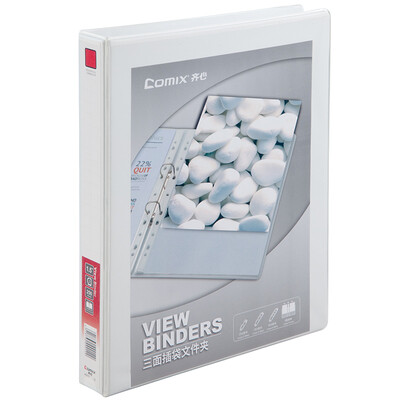 Coix easy to display American three-sided pocket folder A4 15 inch 3 hole D-type clip white A0213
Coix easy to display American three-sided pocket folder A4 15 inch 3 hole D-type clip white A0213