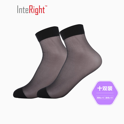 INTERIGHT stockings female beauty skin high transparent crystal silk stockings socks 10 double boxed black
INTERIGHT stockings female beauty skin high transparent crystal silk stockings socks 10 double boxed black