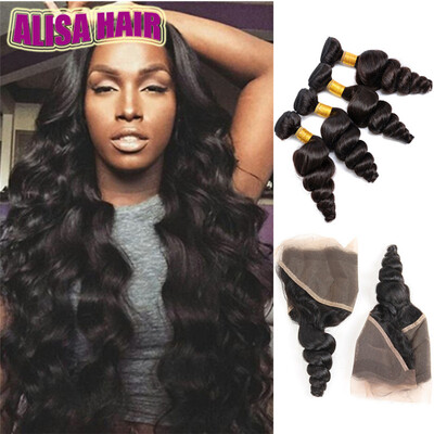Human Hair Weft With Frontal 7A Brazilian Unprocessed Virgin Hair Loose Wave 13X4 Ear to Ear Lace Closure With 4 Hair Bundles With Frontal
Human Hair Weft With Frontal 7A Brazilian Unprocessed Virgin Hair Loose Wave 13X4 Ear to Ear Lace Closure With 4 Hair Bundles With Frontal