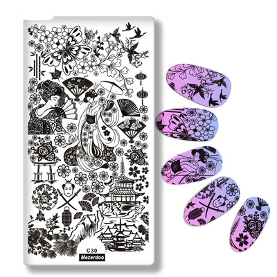 Japanese Series Nail Stamping Template Warrior Geisha Lantern Images Printing Art Plates Stencil for Hand Nails Decoration C30
Japanese Series Nail Stamping Template Warrior Geisha Lantern Images Printing Art Plates Stencil for Hand Nails Decoration C30