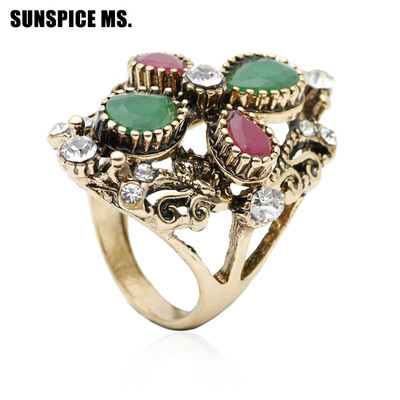 Hot Sale Vintage Ring For Women Turkish Resin Jewelry Antique Gold Color Water Drop Crystal Retro Style Arab Wedding Indian Ring
Hot Sale Vintage Ring For Women Turkish Resin Jewelry Antique Gold Color Water Drop Crystal Retro Style Arab Wedding Indian Ring