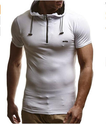 Mens Fashion Hooded T-Shirt Casual Short-Sleeve T-Shirt Cotton Slim T-Shirt Sports Running Fitness
Mens Fashion Hooded T-Shirt Casual Short-Sleeve T-Shirt Cotton Slim T-Shirt Sports Running Fitness