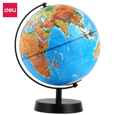 Deli deli diameter 30cm three-dimensional embossed globe concave&convex mountain metal base teaching office decoration 2220
Deli deli diameter 30cm three-dimensional embossed globe concave&convex mountain metal base teaching office decoration 2220