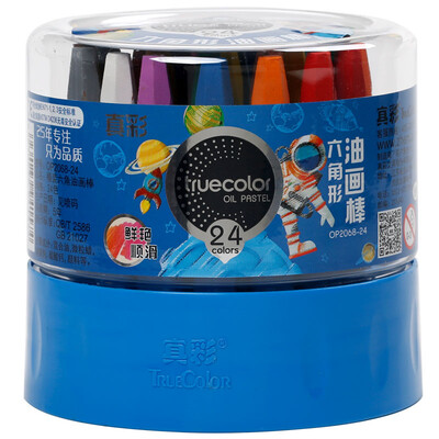 TRUECOLOR 24 color student hex rod silky easy to paint oil pastels childrens crayon painting pen blue bucket OP2068
TRUECOLOR 24 color student hex rod silky easy to paint oil pastels childrens crayon painting pen blue bucket OP2068