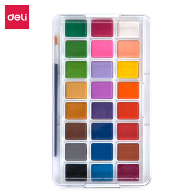 Deli deli 24 color solid watercolor paint set beginner hand-painted watercolor paint 73870
Deli deli 24 color solid watercolor paint set beginner hand-painted watercolor paint 73870