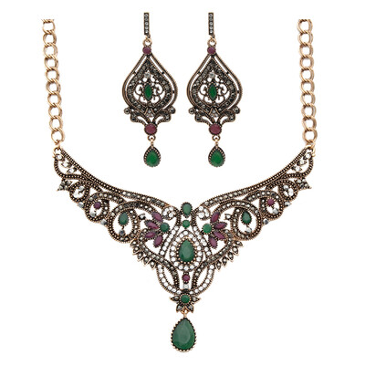 New Vintage Jewelry Sets Long Hook Dangle Earring Flower Antique Necklace Water Drop Pendant Turkish Bridal Wedding Wing Jewelry
New Vintage Jewelry Sets Long Hook Dangle Earring Flower Antique Necklace Water Drop Pendant Turkish Bridal Wedding Wing Jewelry