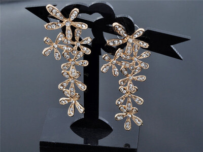 1Pair Luxury Fashion Crystal Rhinestone Long Snowflake Flower Dangle Earrings Ear Stud
1Pair Luxury Fashion Crystal Rhinestone Long Snowflake Flower Dangle Earrings Ear Stud