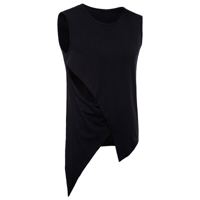 Mens Fashion Sleeveless T-Shirt Classic Round Neck Casual T-Shirt Hem Irregular Stitching Sports T-Shirt
Mens Fashion Sleeveless T-Shirt Classic Round Neck Casual T-Shirt Hem Irregular Stitching Sports T-Shirt