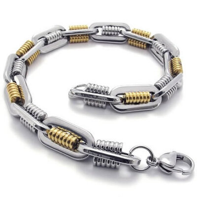 Hpolw Polished Gold&Silver Stainless Steel Mens Geometric pattern link chain Link beautiful design Lobster Clasps Bracelet
Hpolw Polished Gold&Silver Stainless Steel Mens Geometric pattern link chain Link beautiful design Lobster Clasps Bracelet