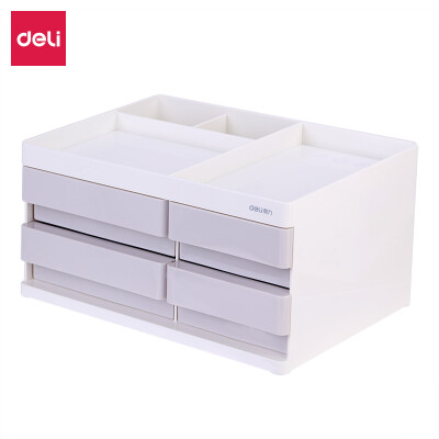 Deli deli music style multi-function desktop storage box with drawer combination bill storage box light gray 8904
Deli deli music style multi-function desktop storage box with drawer combination bill storage box light gray 8904