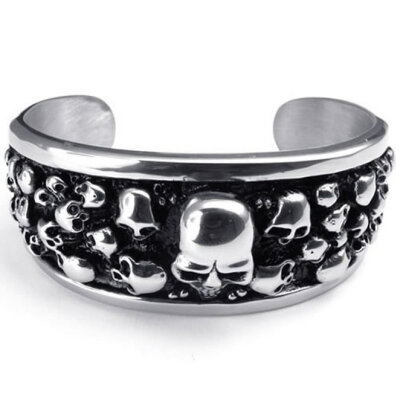 Hpolw Heavy Stainless Steel Gothic Skull Biker Mens Bangle Cuff Bracelet Silver Black
Hpolw Heavy Stainless Steel Gothic Skull Biker Mens Bangle Cuff Bracelet Silver Black