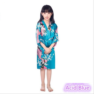 Child Peacock Cardigan Children dressing gown Summer thin embroidered silk Homewear Japanese style cardigan gown Girls print Peac
Child Peacock Cardigan Children dressing gown Summer thin embroidered silk Homewear Japanese style cardigan gown Girls print Peac