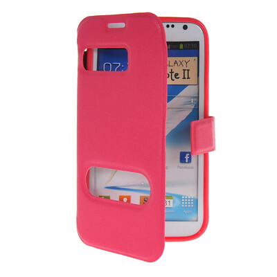 MOONCASE View Window Leather Side Flip Pouch Hard board Shell Back Case Cover for Samsung Galaxy Note 2 N7100 Hot pink
MOONCASE View Window Leather Side Flip Pouch Hard board Shell Back Case Cover for Samsung Galaxy Note 2 N7100 Hot pink