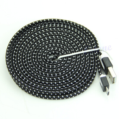 1M 2M 3M Dual Color Strong Flat Braided Nylon Micro USB Charger Sync Data Cable For Samsung Sony HTC
1M 2M 3M Dual Color Strong Flat Braided Nylon Micro USB Charger Sync Data Cable For Samsung Sony HTC