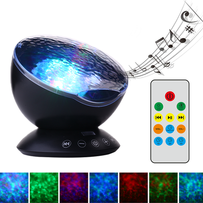 TOMNEW Remote Control Night Light Ocean Wave Projector 7 Colorful Ceiling Mood Lamp with Bulit-in Speaker Music Player For Room
TOMNEW Remote Control Night Light Ocean Wave Projector 7 Colorful Ceiling Mood Lamp with Bulit-in Speaker Music Player For Room