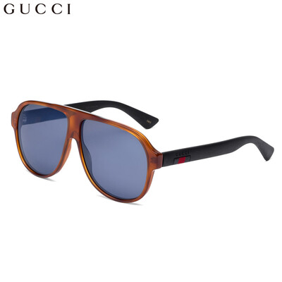 GUCCI Gucci eyewear sunglasses male personality aviator sunglasses plate frame non-slip rubber temple GG0009S-002 Havana frame blue lens 59mm
GUCCI Gucci eyewear sunglasses male personality aviator sunglasses plate frame non-slip rubber temple GG0009S-002 Havana frame blue lens 59mm