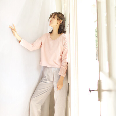 Haizhining 17W49 Pajamas ladies sexy colorful nine-point sleeves long-sleeved trousers cotton home service suit home clothes two-piece pink 160
Haizhining 17W49 Pajamas ladies sexy colorful nine-point sleeves long-sleeved trousers cotton home service suit home clothes two-piece pink 160