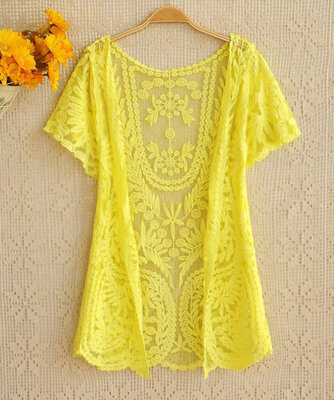 Womens Hollow-Out Retro Blouse Shirt Lace Embroidery Floral Crochet Short Sleeve Cardigan
Womens Hollow-Out Retro Blouse Shirt Lace Embroidery Floral Crochet Short Sleeve Cardigan