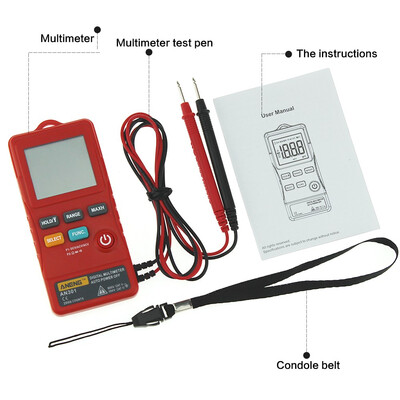 AN301 mini digital multimeter 1999 calculation RMS card type AC DC voltmeter resistance meter tester with LED lights
AN301 mini digital multimeter 1999 calculation RMS card type AC DC voltmeter resistance meter tester with LED lights