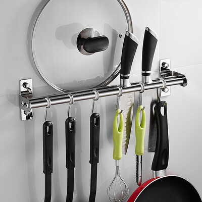 Fürth double pole kitchen hook 304 stainless steel kitchen activity hook free punching kitchen rack nail-free hook wall hanging knife holder pot rack 40CM
Fürth double pole kitchen hook 304 stainless steel kitchen activity hook free punching kitchen rack nail-free hook wall hanging knife holder pot rack 40CM