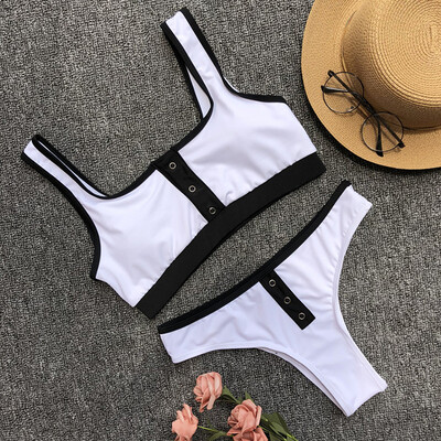 Solid Button Maillot De Bain Femme New Arrival Sexy Beach Wear Concise Low Waist Bikini Sets Strappy Push Up Swimsuit
Solid Button Maillot De Bain Femme New Arrival Sexy Beach Wear Concise Low Waist Bikini Sets Strappy Push Up Swimsuit