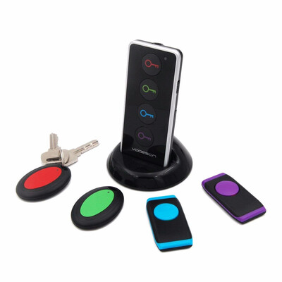 Vodeson KF04D Wireless Wallet Locator RF Key Finder with Base Support&LED Flashlight 2 Key Ring Receivers 2 Flat Receivers
Vodeson KF04D Wireless Wallet Locator RF Key Finder with Base Support&LED Flashlight 2 Key Ring Receivers 2 Flat Receivers