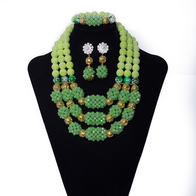 3 Rows Green Women Crystal Jewelry African Statement Necklace And Earrings Bracelet Nigerian Wedding Jewellery Set Bridal Jewelry
3 Rows Green Women Crystal Jewelry African Statement Necklace And Earrings Bracelet Nigerian Wedding Jewellery Set Bridal Jewelry