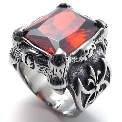 Hpolw Mens Stainless Steel Dragon Claw ruby sapphire engagement ring&the ring has a ruby in it Fashion&nobleness
Hpolw Mens Stainless Steel Dragon Claw ruby sapphire engagement ring&the ring has a ruby in it Fashion&nobleness