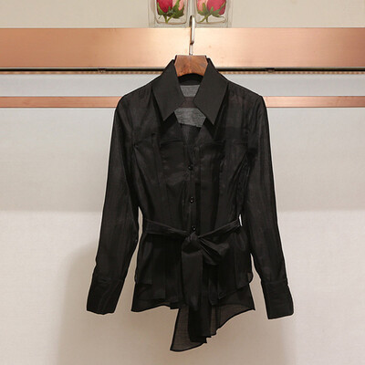 Belt Shirt For Women Ruffles High Waist V Neck Long Sleeve Asymmetrical Blouse Thin Tops 2018 Spring Fashion New
Belt Shirt For Women Ruffles High Waist V Neck Long Sleeve Asymmetrical Blouse Thin Tops 2018 Spring Fashion New