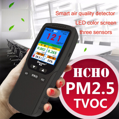 Laser Indoor Air Quality Monitor Detector 8-in-1 TVOC HCHO PM25 Haze Environment Tester Meter Digital Formaldehyde Detector
Laser Indoor Air Quality Monitor Detector 8-in-1 TVOC HCHO PM25 Haze Environment Tester Meter Digital Formaldehyde Detector