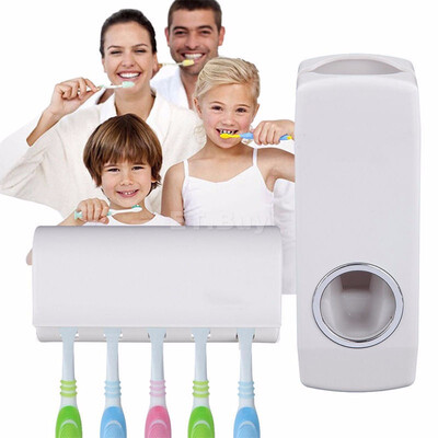 Cntomlv Home Decro Bathroom Accessories Wall Mount Rack Automatic Toothpaste Dispenser 5 Toothbrush Holder salle de bain
Cntomlv Home Decro Bathroom Accessories Wall Mount Rack Automatic Toothpaste Dispenser 5 Toothbrush Holder salle de bain