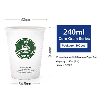 OTOR 240ml380ml Disposable Paper Cup with Cover for Hot Drink Milk Tea Coffee Thickend Corrugated Double-Paper Cup 100pcs
OTOR 240ml380ml Disposable Paper Cup with Cover for Hot Drink Milk Tea Coffee Thickend Corrugated Double-Paper Cup 100pcs