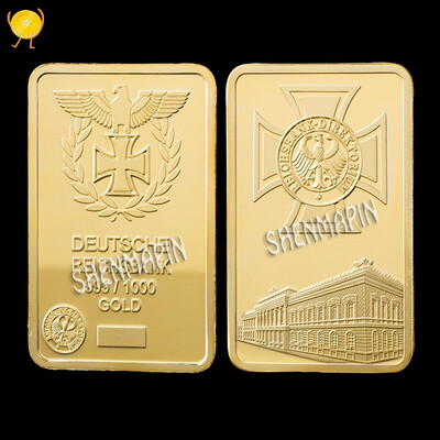 German parliament bank bar gold bars free flying eagle gold plated commemorative coin art souvenir collection
German parliament bank bar gold bars free flying eagle gold plated commemorative coin art souvenir collection