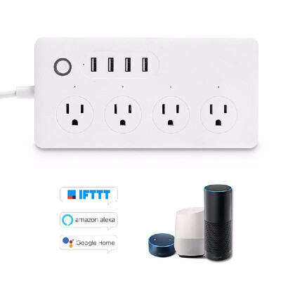 WiFi Smart Power Strip Socket Surge Protector Compatible with Alexa Google Home Voice Control Multi-Plug Timer Switch Power Strip
WiFi Smart Power Strip Socket Surge Protector Compatible with Alexa Google Home Voice Control Multi-Plug Timer Switch Power Strip