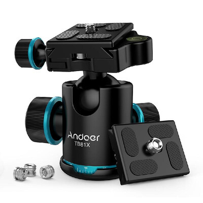 Andoer TB81X Tripod Ball Head 360 Degree Rotating Panoramic Ballhead for Tripod Monopod Slider DSLR Camera with 3Pcs 14" to 38
Andoer TB81X Tripod Ball Head 360 Degree Rotating Panoramic Ballhead for Tripod Monopod Slider DSLR Camera with 3Pcs 14" to 38