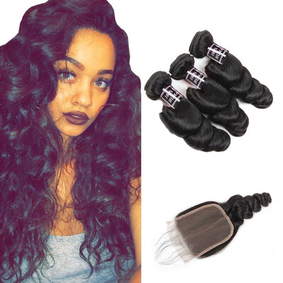 Ishow Hot Sell 7A Malaysian Loose Wave With Closure 3PCS Lot Loose Wave Malaysian Hair Bundles With Closure
Ishow Hot Sell 7A Malaysian Loose Wave With Closure 3PCS Lot Loose Wave Malaysian Hair Bundles With Closure